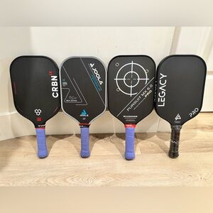 Joola Perseus, Engage MX 6.0 Pro, Legacy Pro, CRBN 1x 14mm pickleball paddles